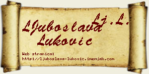 LJuboslava Luković vizit kartica